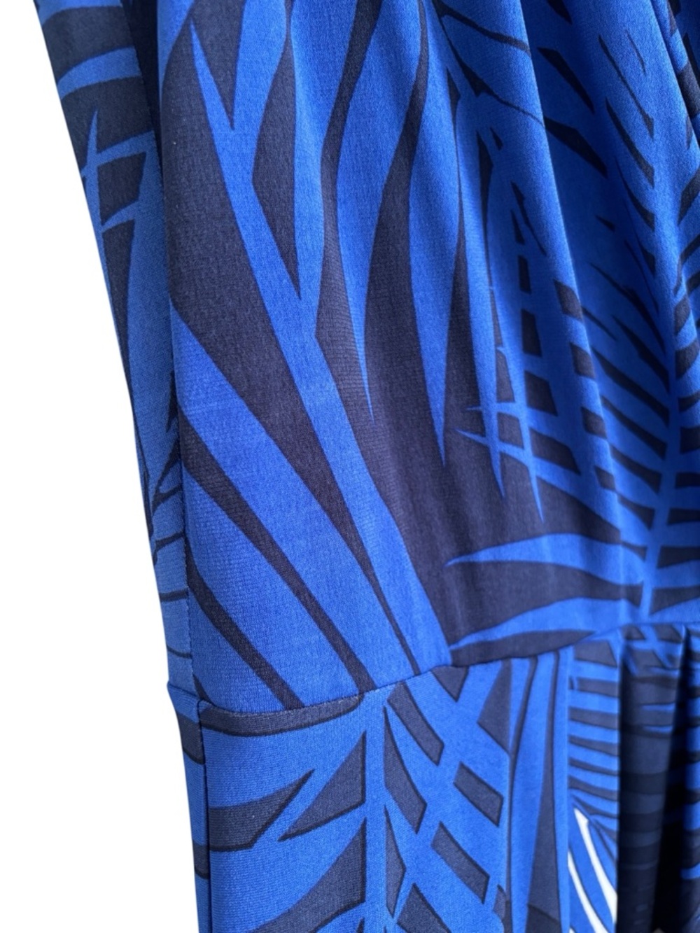Liz Claiborne Maxi Dress Tropical Palm Print Size M Sleeveless Coastal Resort - Picture 8 of 13
